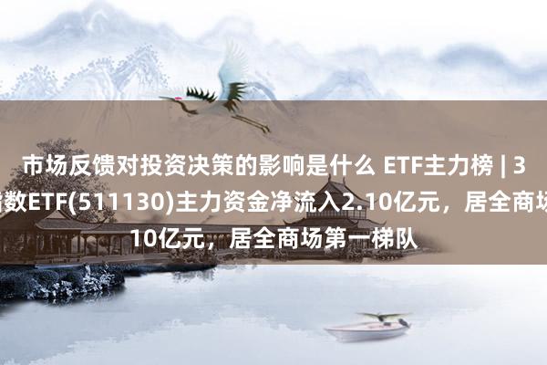 市场反馈对投资决策的影响是什么 ETF主力榜 | 30年国债指数ETF(511130)主力资金净流入2.10亿元，居全商场第一梯队