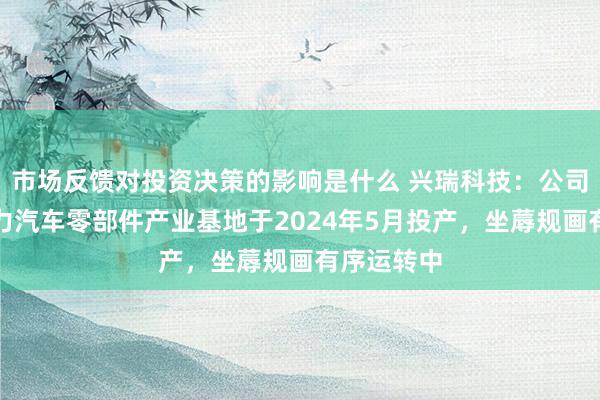 市场反馈对投资决策的影响是什么 兴瑞科技：公司慈溪新动力汽车零部件产业基地于2024年5月投产，坐蓐规画有序运转中