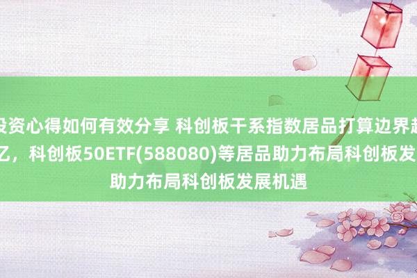 投资心得如何有效分享 科创板干系指数居品打算边界超2400亿，科创板50ETF(588080)等居品助力布局科创板发展机遇