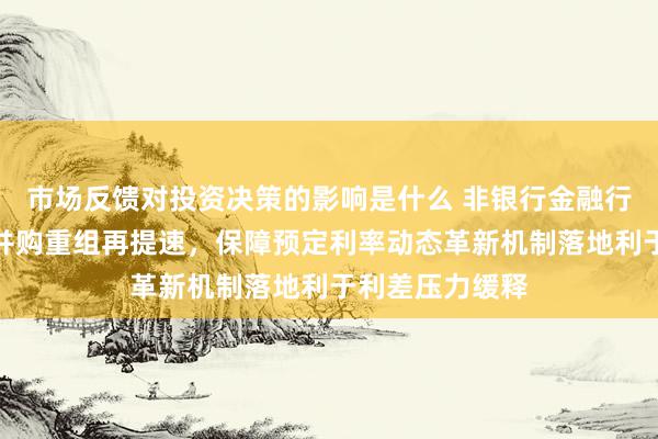 市场反馈对投资决策的影响是什么 非银行金融行业讨论：券商并购重组再提速，保障预定利率动态革新机制落地利于利差压力缓释