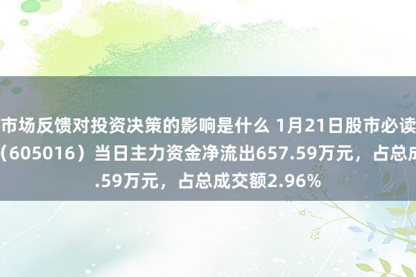 市场反馈对投资决策的影响是什么 1月21日股市必读：百龙创园（605016）当日主力资金净流出657.59万元，占总成交额2.96%