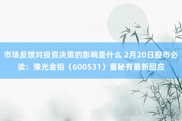 市场反馈对投资决策的影响是什么 2月20日股市必读：豫光金铅（600531）董秘有最新回应