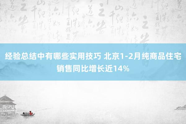 经验总结中有哪些实用技巧 北京1-2月纯商品住宅销售同比增长近14%